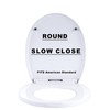 Compatible with American Standard Toilet Seat Round Slow Close,Quick Release,Easy