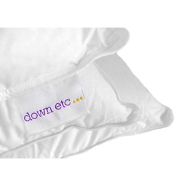Down Etc 75-Percent White Goose Feathers Hypoallergenic Queen Pillow, White