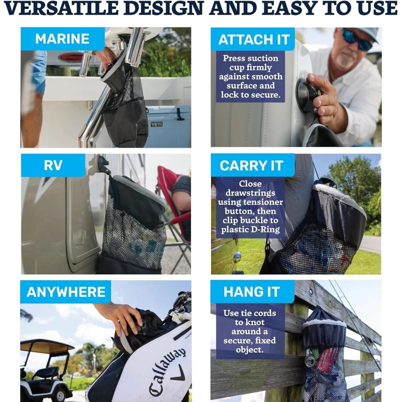 Star-Brite STAR BRITE Mesh Trash Bag with Locking Suction Cup