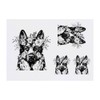 4 x 'German Shepherd with Floral Crown Portrait' Temporary Tattoos