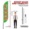 Food Sign feather flag Pole Mount for Outdoor by Mavis