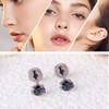 ZORVUJI Small 4 mm Titanium Earrings for Sensitive Ears, Moonstone