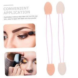 PACKOVE Dual Ended Eyeshadow Applicators Makeup Sponge Brushes with Flexible Oval Tips Lightweight Portable Cosmetic Eye Shadow Applicators for Travel Wedding Everyday Use Random Color