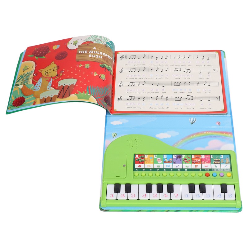 Piano Toy Book Educational Recording Function Kids Gift Toddler Musical