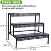 aboxoo 3 Tier Stair Style Large Metal Plant Stand, Garden