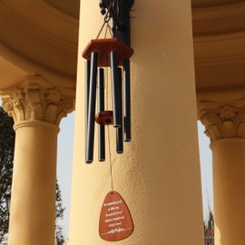 Memorial Wind Chimes for Outside,30 Inch Wind Chimes in Memory of Mom Dad Grandma, Sympathy Wind Chimes for Loss of Loved One Prime,Black