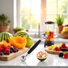 1Pc Black Double-Sided Fruit Melon Baller Spoon 2 in 1