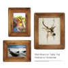 icheesday 8x10 Wood Photo Frames with Glass Window,Rustic Brown 20x25cm