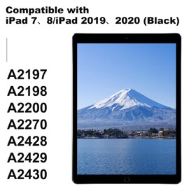 NB+ NB+ Touchscreen Digitizer f??r iPad 7 iPad 8 Display 10,2 Zoll, iPad 2019 2020(A2197 A2198 A2200 A2270 A2428 A2429 A2430) Generation, mit Werkzeug Set, mit Vorab klebender(Schwarz)