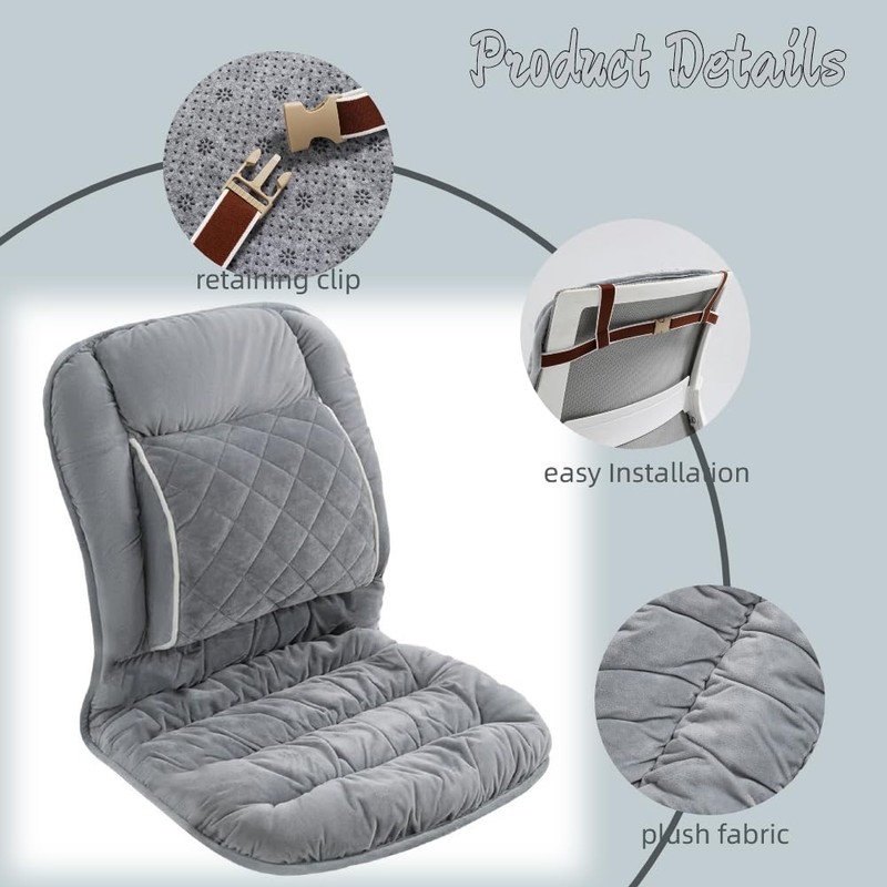 Gujuja Office Chair Cushion Soft Seat Pad with Backrest Upgraded