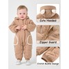 SEAUR Baby Boys Girls Footie Snowsuit Cartoon Bear Warm Hooded