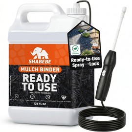 Shabebe Ready to Use Mulch Binder with Electric Sprayer-1 Gallon Rock Glue for Landscaping, Intertek Test Landscape Pea Gravel Glue, Pet Safe Gravel Stabilizer for Garden Bed, Patio, Yard & Driveways