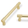 BUKOBYHE 10 Pack 5Inch Kitchen Cabinet Handles Brushed Brass Knurled