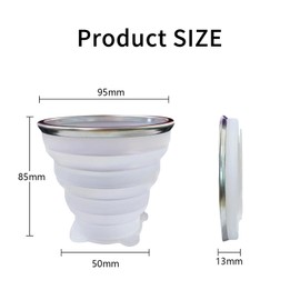 Nintora-C Collapsible Cups, Silicone Collapsible Travel Cup-Expandable Folding Camping Drinking Cup with Lids Reusable Small Portable Mugs-Cups for Travel, Camping, Hiking, Outdoor Sports Pink White