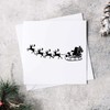 Newstamps Santa Claus with Sleigh Motif Stamp Made of Wood