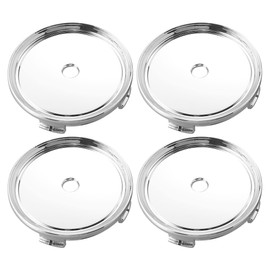 X AUTOHAUX 4 Pcs 75mm Dia Silver Tone 4 Clips Automotive Wheel Center Tyre Hub Caps Cover for Car