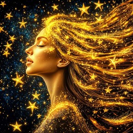 DPOZKU Diamond Painting Kits for Adults Shining Woman Diamonds Art Paint with Diamonds, 5d Diamond Painting Crystal Cross Stitch DIY Round Full Drill Gem Art Crafts Gift Room Wall Decor 12x12 in