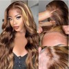 AiPliantfis Body Wave Human Hair Wig Blonde Echthaar Perücke Damen