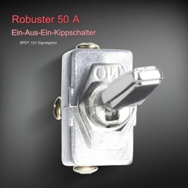 Car Toggle Switch SPST 3 Pin On/Off/On Switch 50A 12VDC Robust Metal Switch for Car, Boat, etc R13-401-103