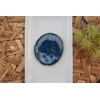 Nature's Decorations - Premium Blue Agate Coasters with Gold Edge