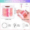 Cridoz Boondoggle Lanyard String Kit with 20 Rolls Plastic Lacing