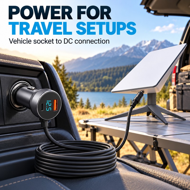 Starlink Mini Car Charger for Vehicle Power – 5m DC