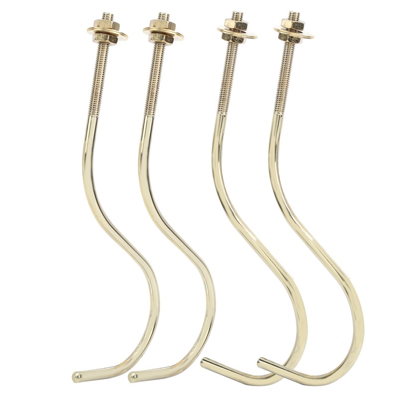 2 Set 4pcs Copper Billiards Snooker Pool Table Edge Hook