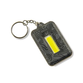 CARSON KL-10GY COB LED Keychain Flashlight with Stainless Steel Keyring, Gray, KL-10GY