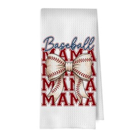 BlissfulAbon Baseball Mom Gifts Kitchen Towels 16x24 Inch, Baseball Mom Lovers Fans Players Gifts Hand Towels for Bathroom Decor, Sport Lover Gift Dish Towel Drying Cloth for Kitchen