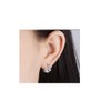 CZ Flower Cuff Wrap Clip On Hoop Earrings for Women