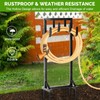 GAVISCITY Heavy-Duty Garden Hose Holder with Stable Base and Tool