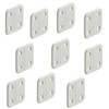 Gedotec White Plastic Flat Hinge Jointless 40 x 40 mm