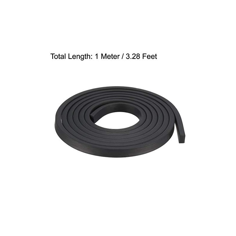 sourcing map Solid Rectangle Rubber Seal Strip 5mm Wide 3mm