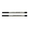 Xezo Pens Speedmaster Medium Ballpoint Refills, Pack of 2, Black