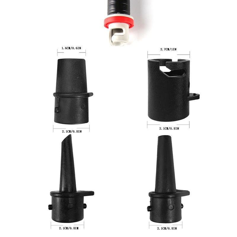 Pack of 4 Pump Adapters for Inflatable Boat, Inflatable Adapter