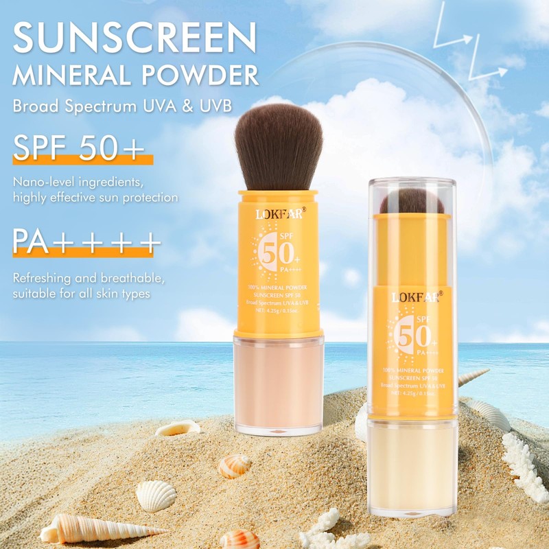 Mineral Powder Sunscreen for Face & Scalp & Hair -