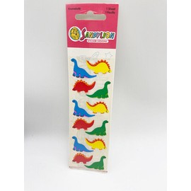 Sandylion Vintage Sandylion Kromekote Primary Colors Dinosaurs Red Blue Green Stickers