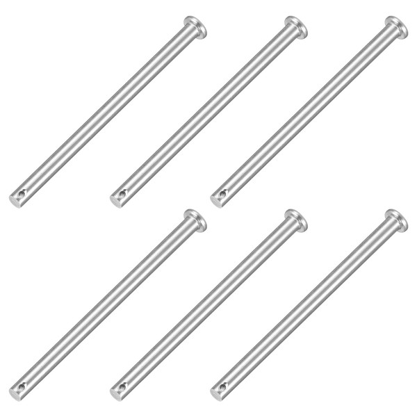 uxcell 6Pcs 1/4" x 4" Single Hole Clevis Pins, 304