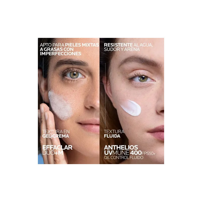 Kit Crema Antiacné Effaclar Duom Protector Solar Anthelios Uvmune 400