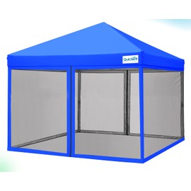 Quictent 10'x10' Easy Pop up Canopy Tent with Netting Screened, Outdoor Instant Portable Gazebo Screen House Room Tent -Fully Sealed, Waterproof & Roller Bag Included (Royal Blue)