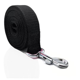 Nylon Dog Leash 4 Ft 5 Feet 6 Foot Long, Walking Training Dog Leashes for Medium Large Dogs, 1 Inch Wide(5ft, Black)