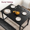 Fancihabor Kitchen Table with Benches, Dining Table Set for 4,