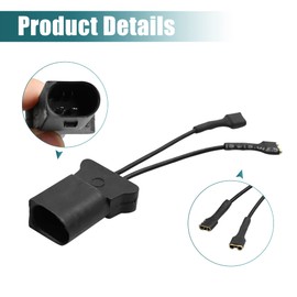 sourcing map Car Horn Speaker Adaptor Wire Harness Pigtail Socket DE de Pack of 2