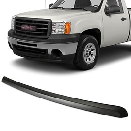 ECOTRIC Truck Hood Molding Trim Moulding Without Chrome Grille Compatible with 2007-2013 GMC Sierra 1500 2500HD 3500HD Replace for GM1235110 10385157- Black