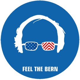 Feel The Bern - Bernie Sanders Democrat - 3 Pack Circle Stickers 3" x 3"