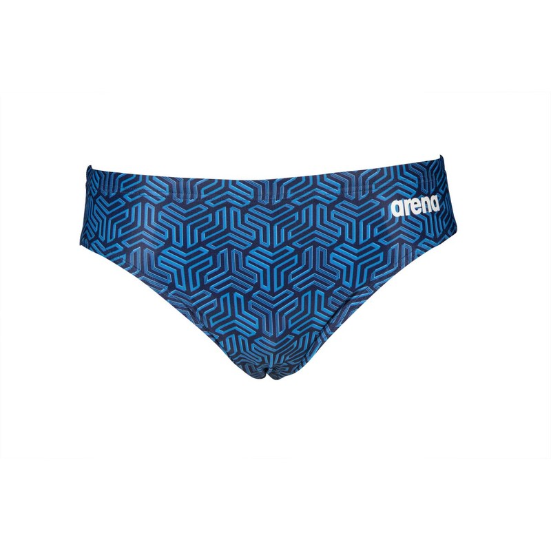 arena Mens Briefs Seasonal Print 3" Athletic Training Swim Trunks
