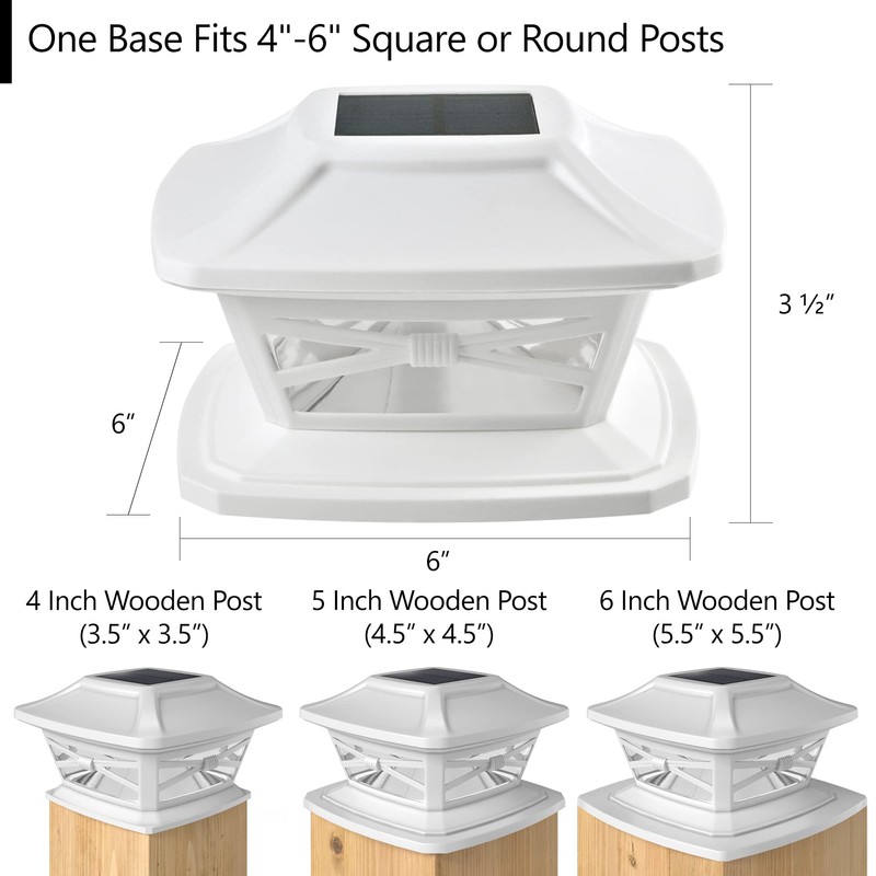 Davinci Lighting Flexfit Solar Outdoor Post Cap Lights - Includes