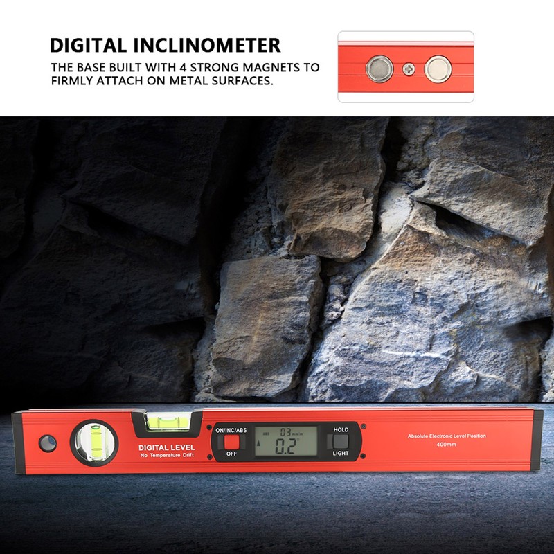 Digital Aluminum Alloy Magnetic Angle Finder Level 4 X 90°