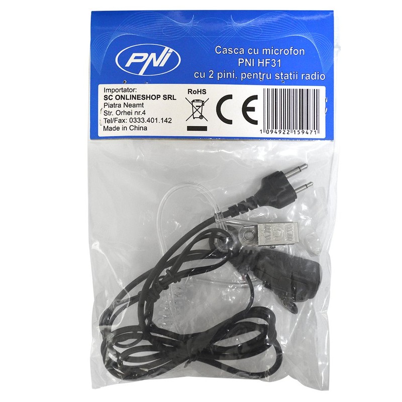 PNI HF31 2 Pin PNI-M Microphone Headset for CB Radio