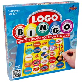 Drumond Park Logo Bingo Game - The Classic Logo Game of Brands You Know and Love in Bingo Format - 2-4 Player Family Games for Kids and Adults, Suitable for Ages 12 Years Old Plus